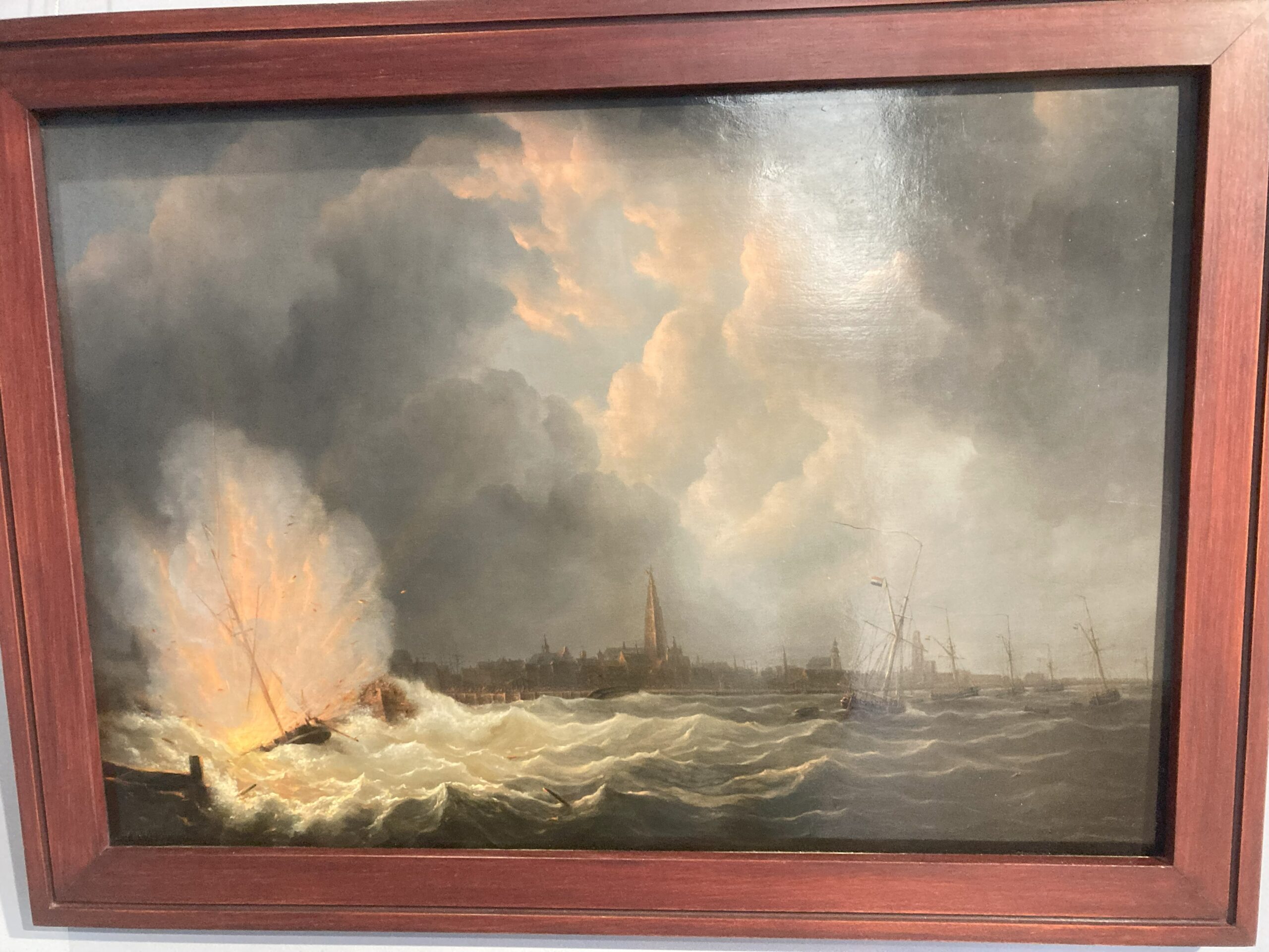 schilderij blokkersdijk ontploffing tachtigjarige oorlog hete vuren