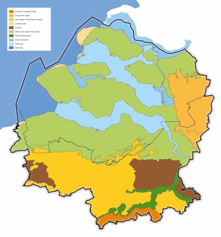 kaart Geopark Schelde Delta