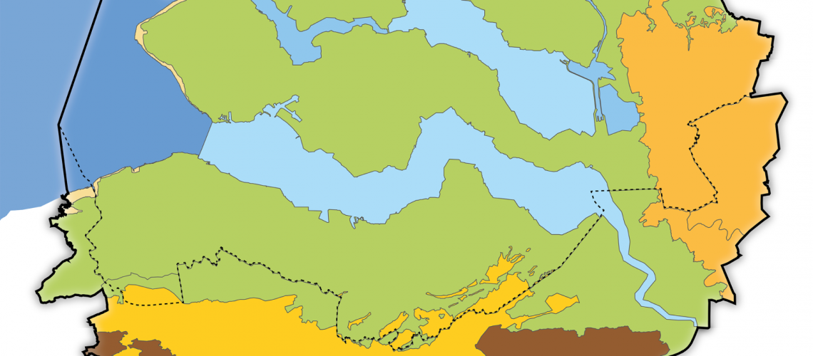 kaart Geopark Schelde Delta